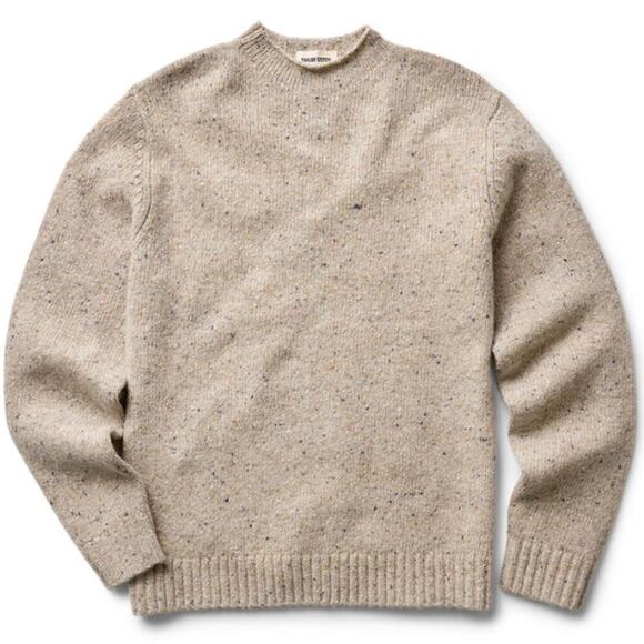 Taylor Stitch Sweaters - Taylor Stitch Seafarer Donegal Sweater Oat Beige Speckled Wool Alpaca 44 XL NWT